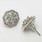 NVR Women's Silver-Plated AD- Studded Circular Shaped Studs Earring | Swadesiicart