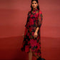 Juniper Black Floral Printed A-Line Kurta With Inner And Button Detailing - Swadesiicart