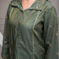 Juniper Fuchsia Green Solid Viscose Tunic And Pants Co-Ord Set With Zari Work And Button Detailing - Swadesiicart