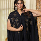 Juniper Black Embroidered Cape Co-Ord Set - Swadesiicart