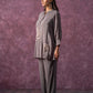 Juniper Viscose Grey Embellished Tunic And Pant Co-Ord Set With Bead Details - Swadesiicart