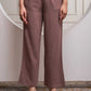 Juniper Brown Embellished Viscose Co-Ord Set With Bead Details - Swadesiicart