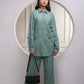 Juniper Sage Green Embellished Viscose Co-Ord Set With Bead Details - Swadesiicart