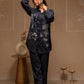 Juniper Grey Embroidered Viscose Co-Ord Set With Thread Work Detailing - Swadesiicart