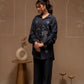 Juniper Grey Embroidered Viscose Co-Ord Set With Thread Work Detailing - Swadesiicart