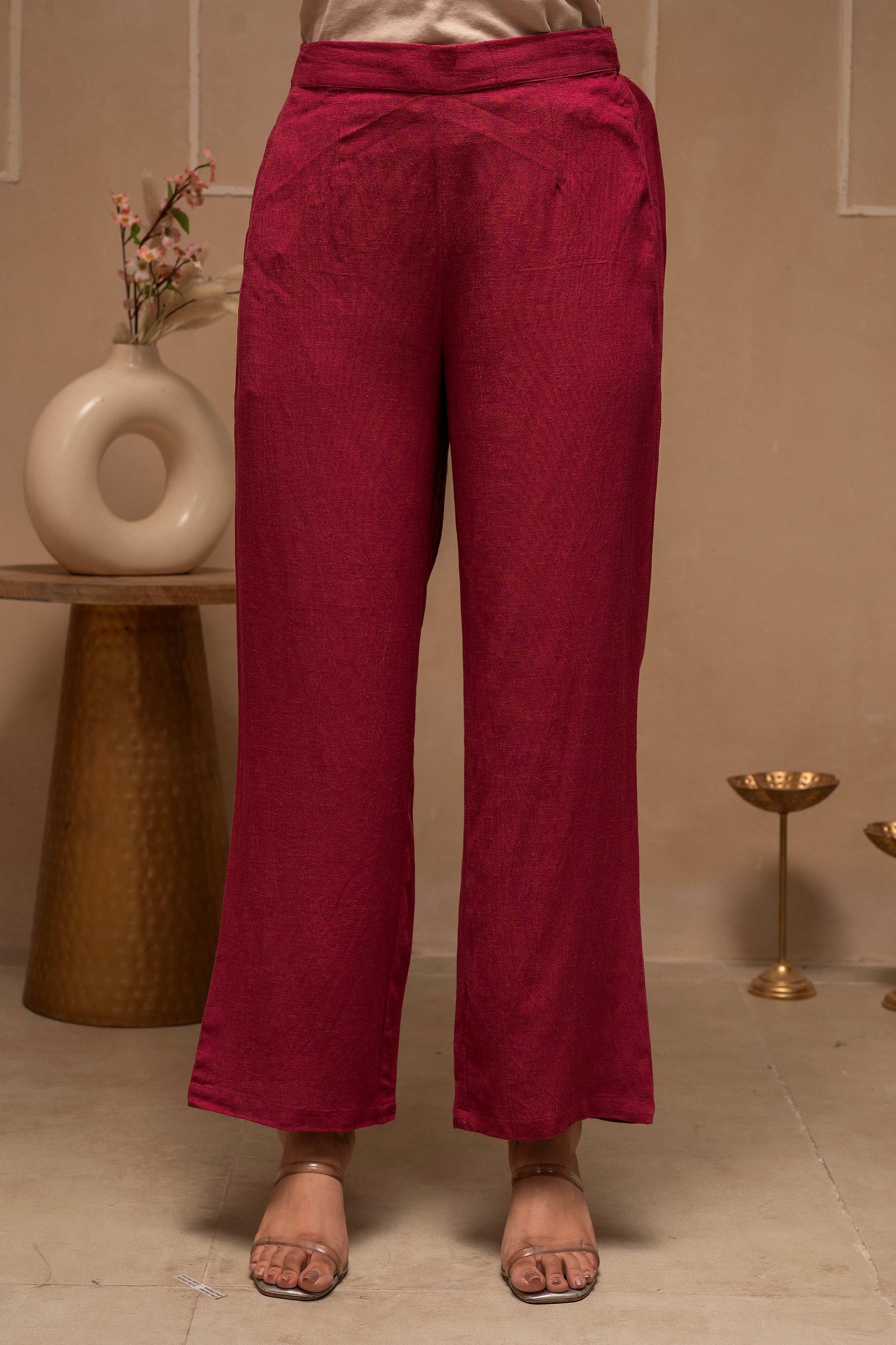 Juniper Rose Pink Embroidered Viscose Co-Ord Set With Thread Work Detailing - Swadesiicart