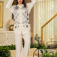 Juniper Off-White Embroidered Viscose-Linen Co-Ord Set With Bead & Thread Work - Swadesiicart
