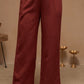 Juniper Brown Embellished Viscose-Linen Co-Ord Set With Sequin Detailing - Swadesiicart