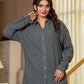 Juniper Grey Embellished Viscose-Linen Co-Ord Set With Sequin Detailing - Swadesiicart