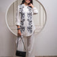 Juniper Viscose Linen Off White Embroidered Shirt And Pant Co-Ord Set With Thread Work - Swadesiicart