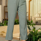 Juniper Sage Green Embroidered Viscose Co-Ord Set With Beads & Sequin Accents - Swadesiicart