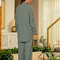 Juniper Sage Green Embroidered Viscose Co-Ord Set With Beads & Sequin Accents - Swadesiicart