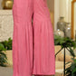 Juniper Dusty Pink Solid Viscose Tunic And Pants Co-Ord Set With Thread Work And Sequence - Swadesiicart