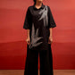 Juniper Black Solid Cotton Shirt And Pants Co-Ord Set With Thread Work - Swadesiicart