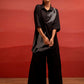 Juniper Black Solid Cotton Shirt And Pants Co-Ord Set With Thread Work - Swadesiicart