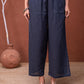 Juniper Viscose Linen Teal Embroidered Top And Pant Co-Ord Set With Thread Work - Swadesiicart