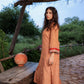 Juniper Mustard Embroidered A-Line Kurta With Mirror & Thread Work - Swadesiicart