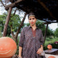 Juniper Black Floral Embroidered Co-Ord Set With Tunic & Printed Pants - Swadesiicart