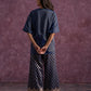 Juniper Indigo Viscose Solid A-Line Tunic With Pants Co-Ord Set With Zari & Sequence Work - Swadesiicart