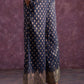 Juniper Indigo Viscose Solid A-Line Tunic With Pants Co-Ord Set With Zari & Sequence Work - Swadesiicart