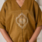 Juniper Mustard Viscose Solid A-Line Tunic With Pants Co-Ord Set With Zari & Sequence Work - Swadesiicart