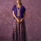 Juniper Purple Viscose Solid Top With Skirt Co-Ord Set With Mirror & Sequence Work - Swadesiicart