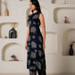 Juniper Women'S Navy Floral Printed Kurta With Pant Set - Swadesiicart