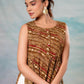 Juniper Women'S Brown Ethnic Motif Printed Sleeveless Kurta - Swadesiicart