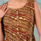 Juniper Women'S Brown Ethnic Motif Printed Sleeveless Kurta - Swadesiicart