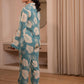 Juniper Women'S Mint Floral Printed Co-Ord Set With Button Details - Swadesiicart