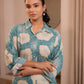 Juniper Women'S Mint Floral Printed Co-Ord Set With Button Details - Swadesiicart