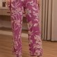 Juniper Purple Floral Printed Co-Ord Set With Button Details - Swadesiicart