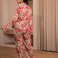 Juniper Dusty Pink Floral Printed Co-Ord Set With Button Details - Swadesiicart
