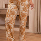 Juniper Brown Floral Printed Co-Ord Set With Button Details - Swadesiicart
