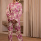 Juniper Purple Floral Printed Co-Ord Set With Button Details - Swadesiicart