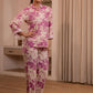 Juniper Purple Floral Printed Co-Ord Set With Button Details - Swadesiicart