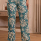 Juniper Mint Floral Printed Co-Ord Set With Button Details - Swadesiicart