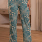 Juniper Mint Floral Printed Co-Ord Set With Button Details - Swadesiicart