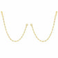 NVR Pearl Studded Classic Gold-Polished 1 Line Ear Chain Ear Cuff | Swadesiicart