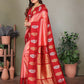 Joban Fashion Banarasi Light Pink Butti Soft Silk Saree | Swadesiicart