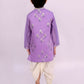 Lil Drama Mishti Purple Kurta Dhoti Set For Boys | Swadesiicart
