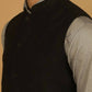 Even Apparels Pure Wool Nehru Jacket - Black | Swadesiicart