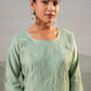 Juniper Pista Green Embroidered Kurta - Swadesiicart