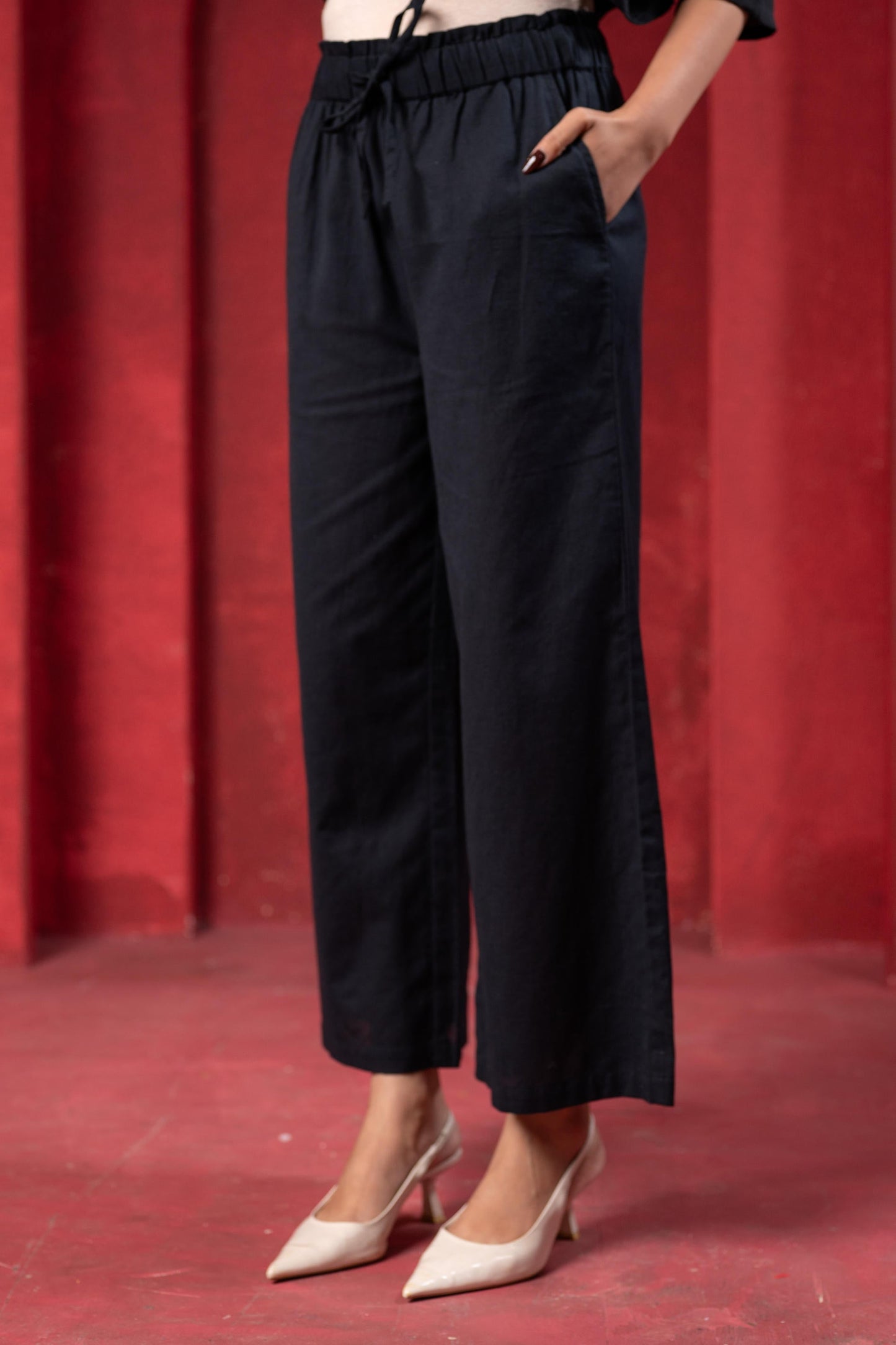 Juniper Black Tonal Sequin Embellished Straight Kurta Set - Swadesiicart