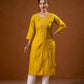 Juniper Mustard Tonal Sequin Embellished Straight Kurta Set - Swadesiicart
