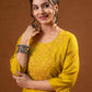 Juniper Mustard Tonal Sequin Embellished Straight Kurta Set - Swadesiicart