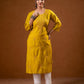 Juniper Mustard Tonal Sequin Embellished Straight Kurta Set - Swadesiicart