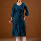 Juniper Teal Tonal Sequin Embellished Straight Kurta Set - Swadesiicart