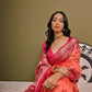 Vishnu Weaves Women's Peach Raw Silk Zari Woven Saree with Blouse - Swadesiicart