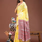 Shree Shyam Fashion Anaya Yellow Linen Cotton Saree
